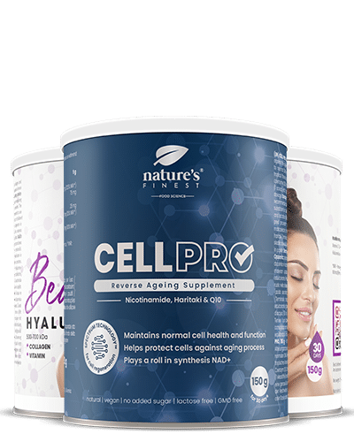 Cell Pro , Supliment Anti-îmbătrânire , Băutură Sau Smoothie , Nicotinamidă , Vitamina B3 , Gluconat De Zinc , Extract De Haritaki , 150g