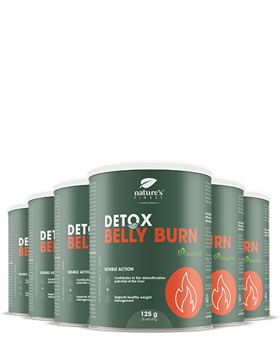 100% Belly Burn + DETOX , Pachet De 6 , Organic , Cea Mai Bună Băutură Pentru Slăbire , Produs Vegan Pentru Pierderea în Greutate , Nature's Finest